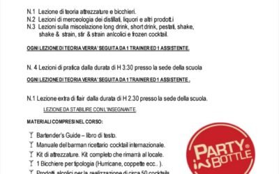 Corso da Barman – 6 lezioni 2018