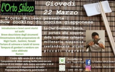 Show Cooking di cucina giapponese 22 Marzo